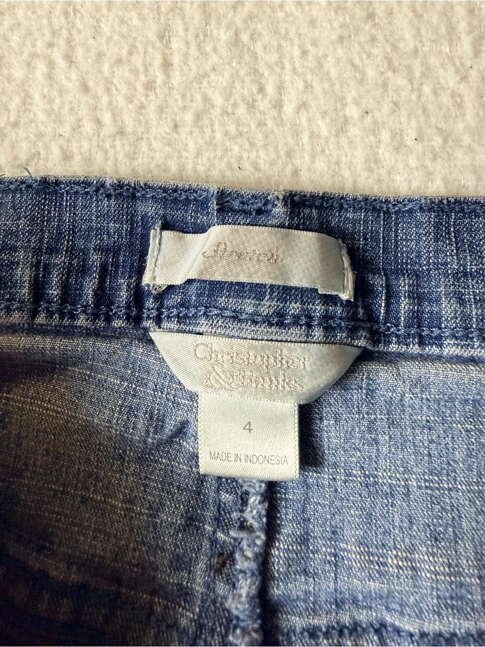 Christopher & Banks Blue Denim Maxi Skirt